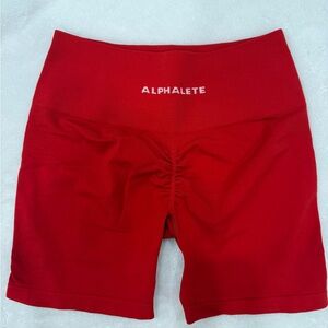 Alphalete amplify red shorts 5 inches